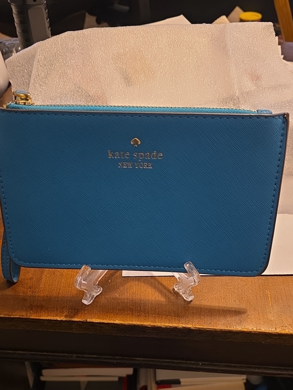 kate spade Wristlet with Gold Logo
